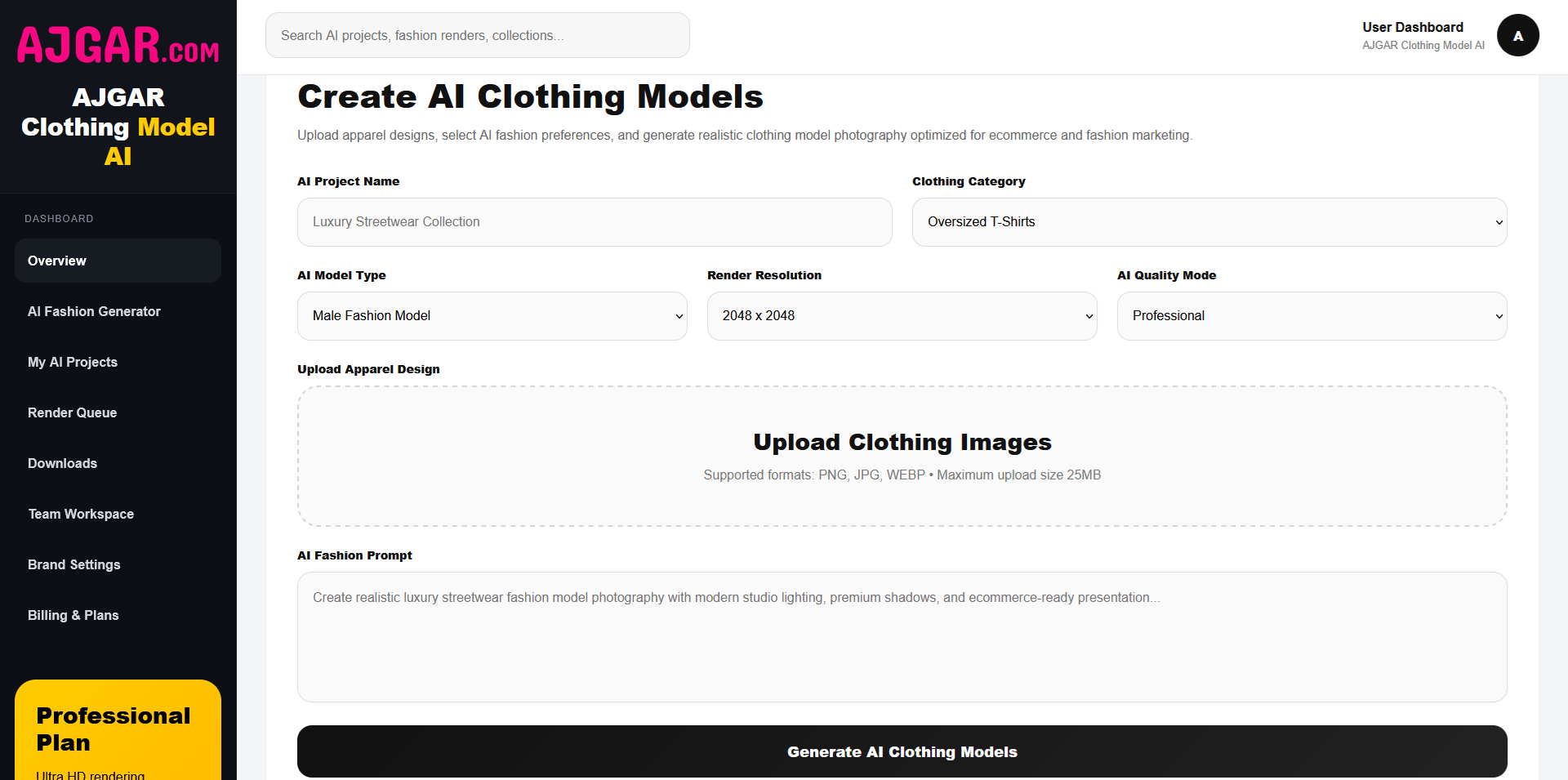 AI Rendering Workspace