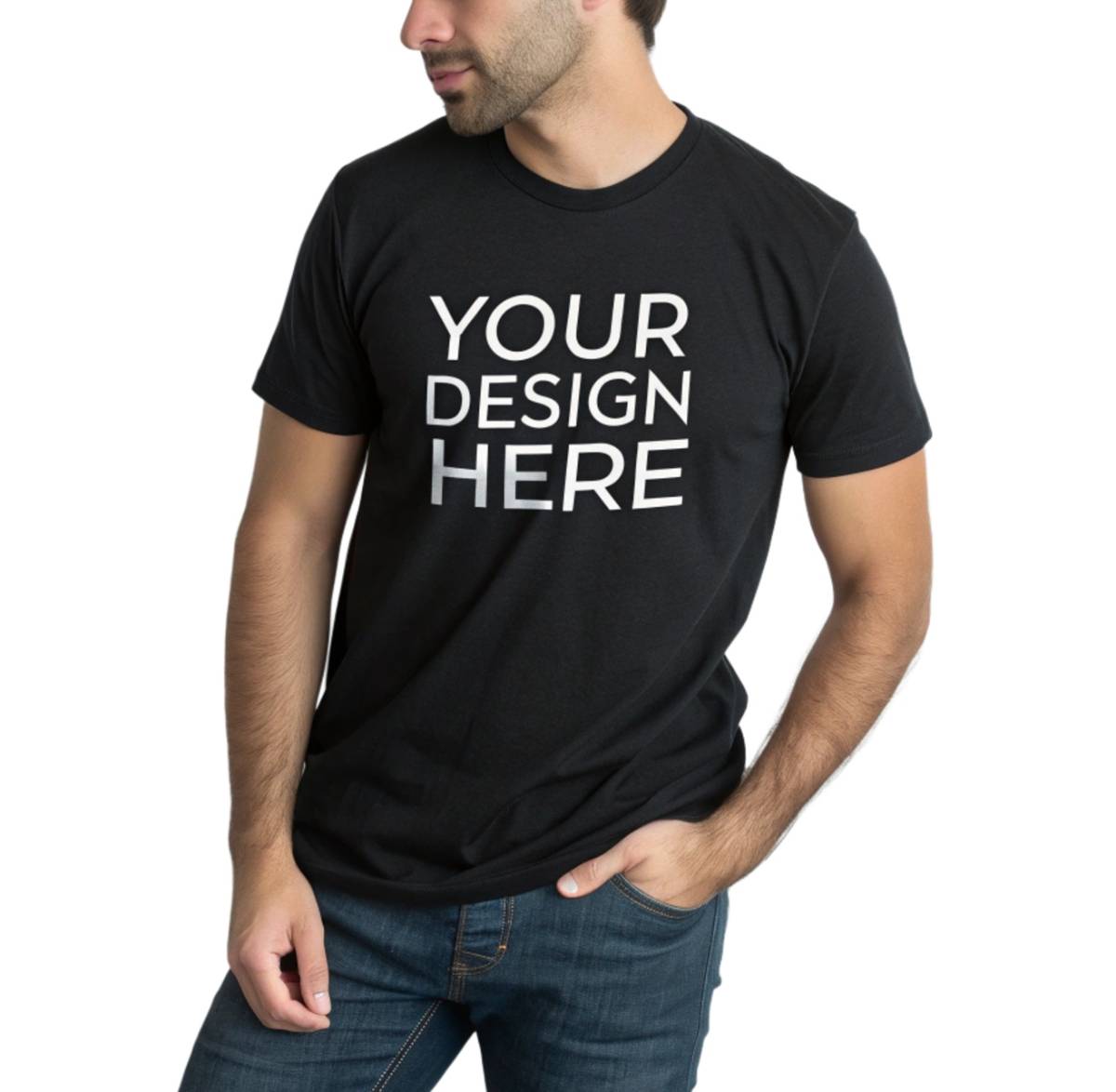 Men Black Custom T-Shirt