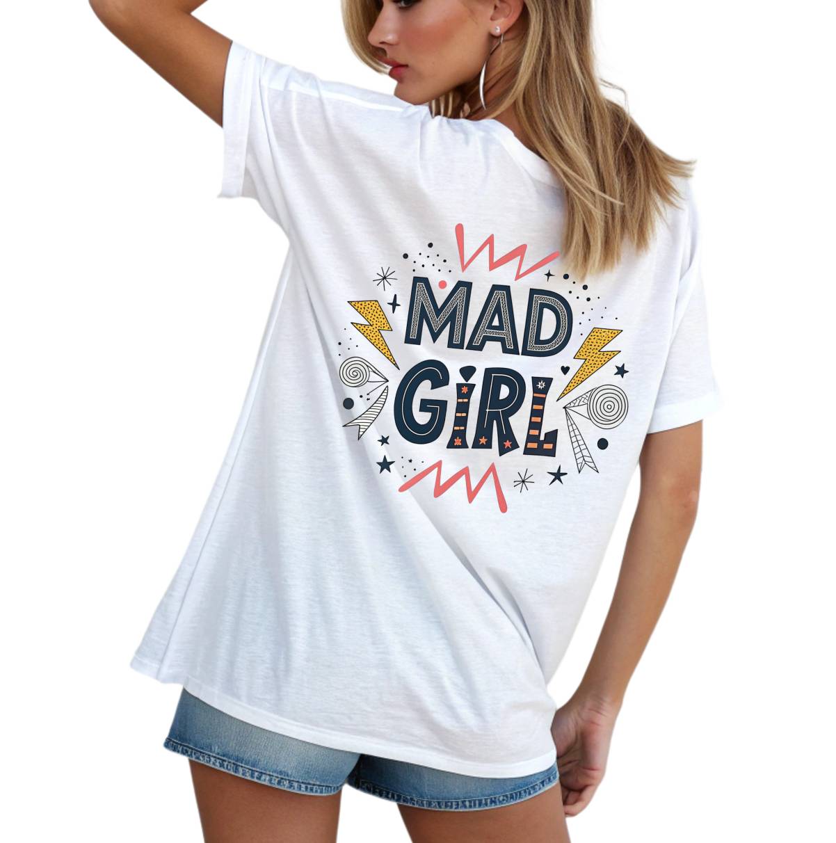 Mad Girl Women Oversized Tshirt