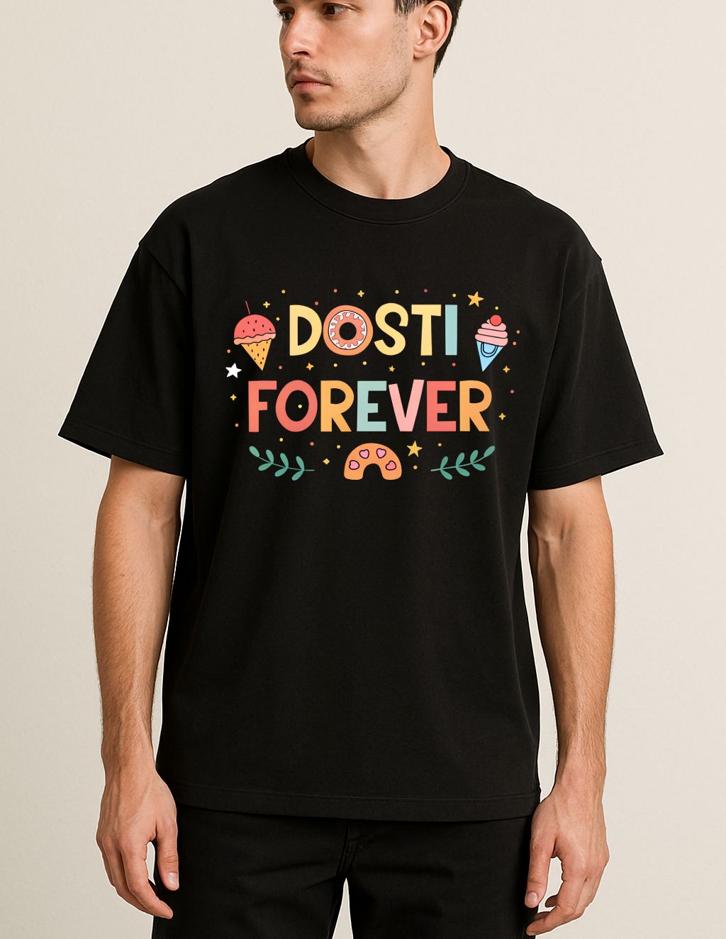 Dosti Forever Men Oversized Tshirt