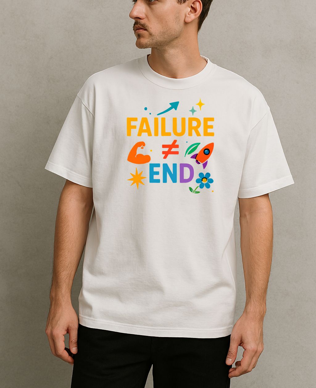 Failure Is Not End Men Oversized Tshirt