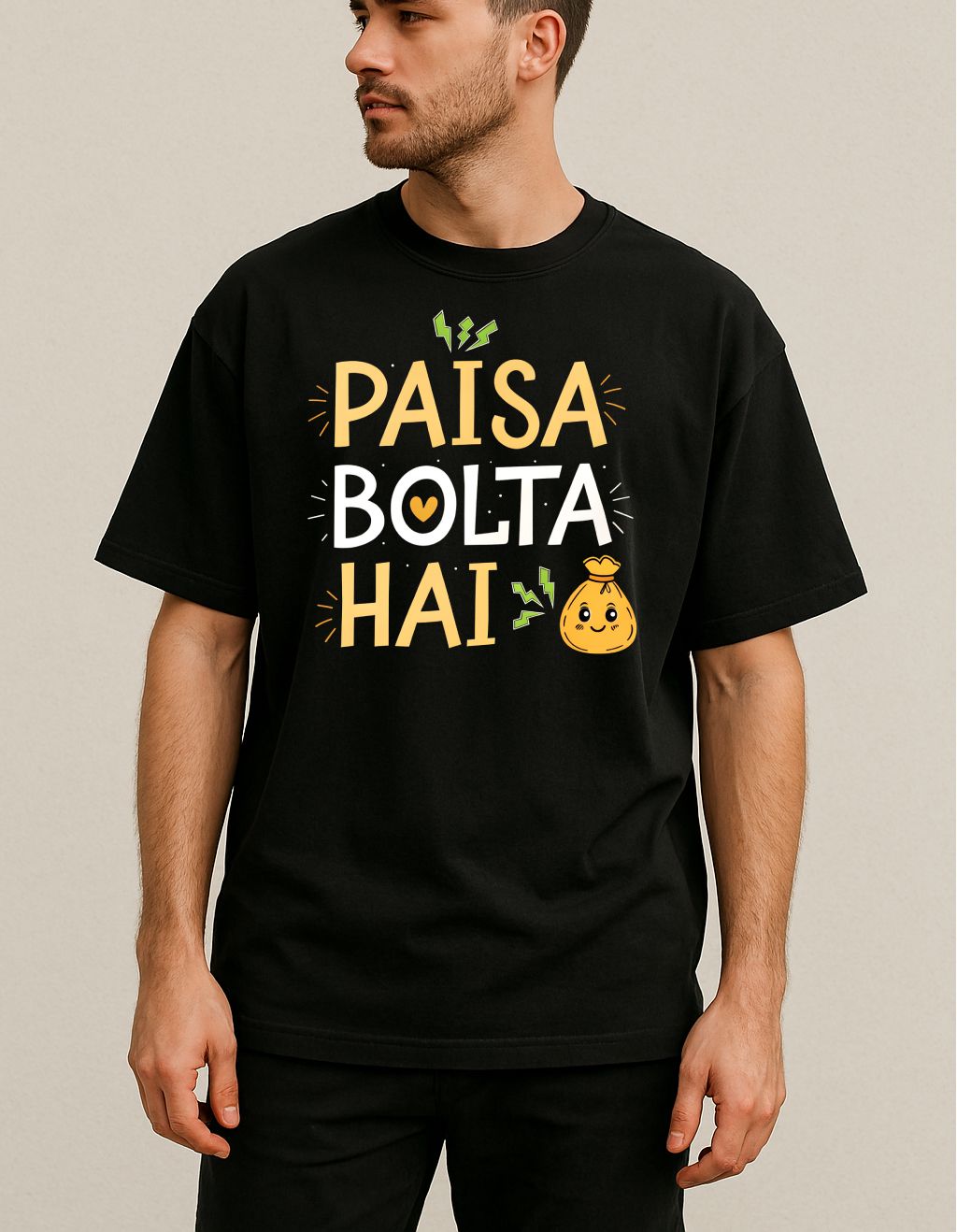 Paisa Bolta Hai Men Oversized Tshirt