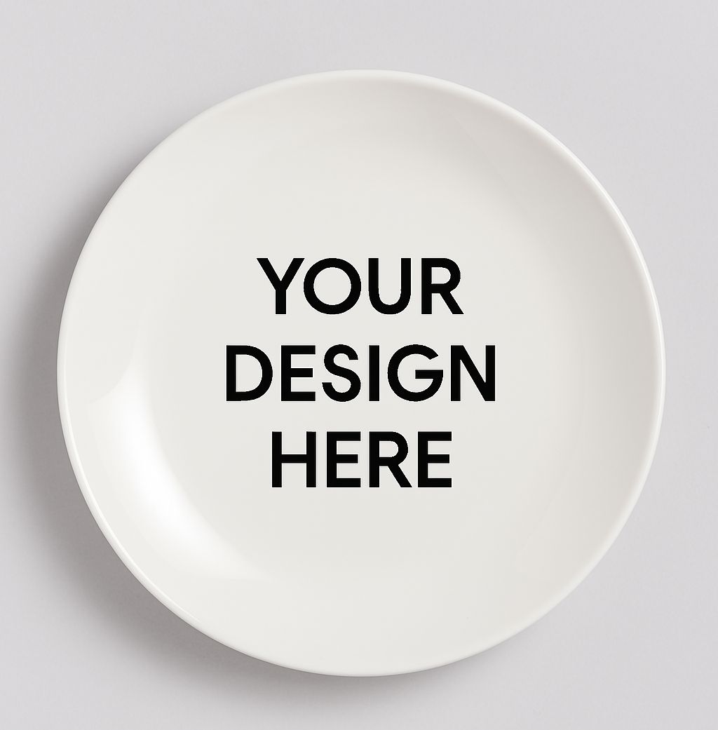 White Custom Plate