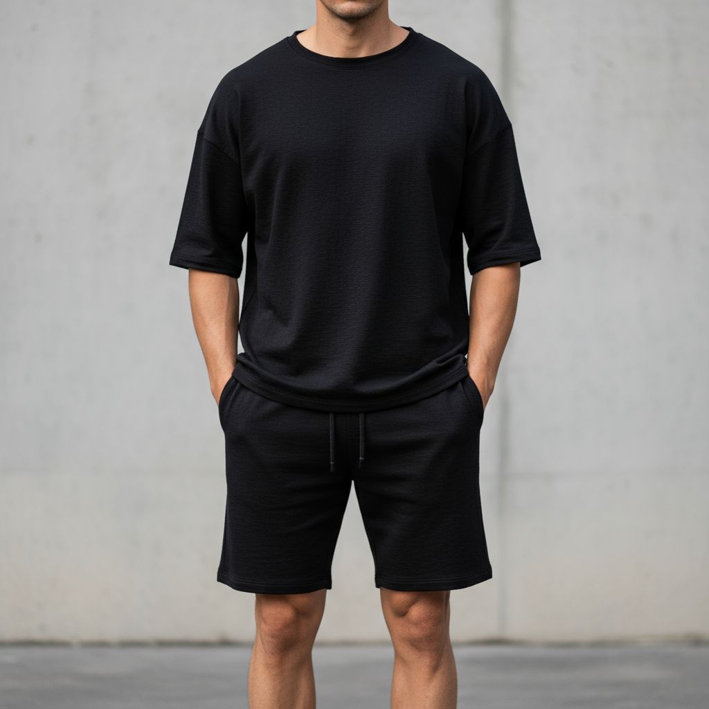 Men Black Short