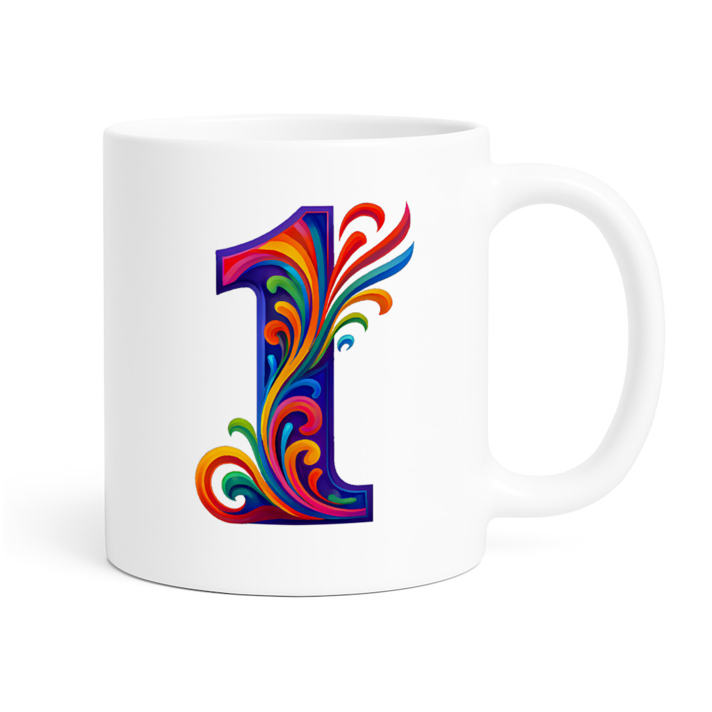 One Number Printed Coffee Mug